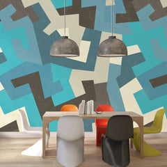 3091-C / Peel and Stick Geometric Wallpaper - Versatile Wall Mural for Bathroom, Bedroom, Kitchen, and Living Room - Artevella