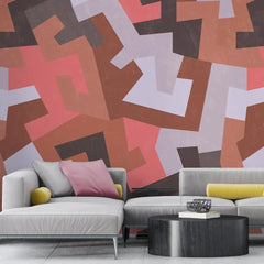 3091-D / Peel and Stick Geometric Wallpaper - Versatile Wall Mural for Bathroom, Bedroom, Kitchen, and Living Room - Artevella