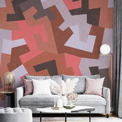 3091-D / Peel and Stick Geometric Wallpaper - Versatile Wall Mural for Bathroom, Bedroom, Kitchen, and Living Room - Artevella