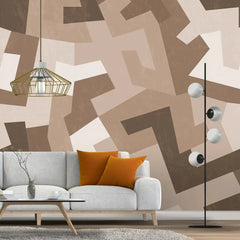 3091-E / Peel and Stick Geometric Wallpaper - Versatile Wall Mural for Bathroom, Bedroom, Kitchen, and Living Room - Artevella