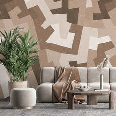 3091-E / Peel and Stick Geometric Wallpaper - Versatile Wall Mural for Bathroom, Bedroom, Kitchen, and Living Room - Artevella