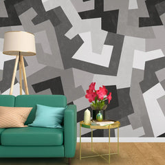 3091-F / Peel and Stick Geometric Wallpaper - Versatile Wall Mural for Bathroom, Bedroom, Kitchen, and Living Room - Artevella