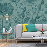 3093-E / Floral Wall Mural: Self Adhesive, Removable Wallpaper for Modern and Boho Decor - Artevella