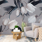 3094-A / Abstract Floral Peel and Stick Wallpaper, Tulips Modern Design Mural for Walls - Artevella