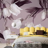 3094-D / Abstract Floral Peel and Stick Wallpaper, Tulips Modern Design Mural for Walls - Artevella