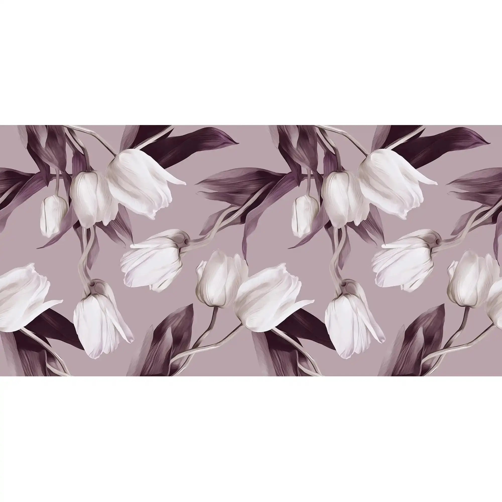3094-D / Abstract Floral Peel and Stick Wallpaper, Tulips Modern Design Mural for Walls - Artevella