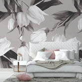 3094-F / Abstract Floral Peel and Stick Wallpaper, Tulips Modern Design Mural for Walls - Artevella