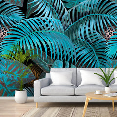 3096-B / Jungle Leaves Wallpaper - Tropical Botanical Wall Decor - Self Adhesive, Peel and Stick - Modern and Contemporary - Artevella