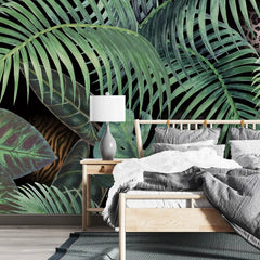 3096-C / Jungle Leaves Wallpaper - Tropical Botanical Wall Decor - Self Adhesive, Peel and Stick - Modern and Contemporary - Artevella