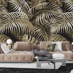 3096-D / Jungle Leaves Wallpaper - Tropical Botanical Wall Decor - Self Adhesive, Peel and Stick - Modern and Contemporary - Artevella