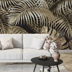 3096-D / Jungle Leaves Wallpaper - Tropical Botanical Wall Decor - Self Adhesive, Peel and Stick - Modern and Contemporary - Artevella