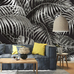 3096-E / Jungle Leaves Wallpaper - Tropical Botanical Wall Decor - Self Adhesive, Peel and Stick - Modern and Contemporary - Artevella