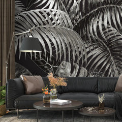 3096-E / Jungle Leaves Wallpaper - Tropical Botanical Wall Decor - Self Adhesive, Peel and Stick - Modern and Contemporary - Artevella