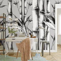 3098-A / Peel and Stick Wallpaper: Modern Bamboo Pattern, Easy Install for Kitchen and Bathroom, Removable Wallpaper - Artevella