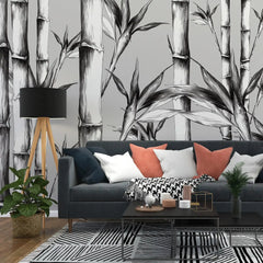 3098-A / Peel and Stick Wallpaper: Modern Bamboo Pattern, Easy Install for Kitchen and Bathroom, Removable Wallpaper - Artevella