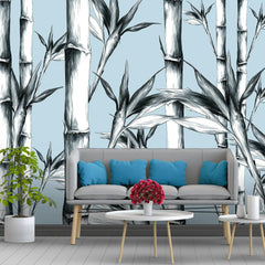 3098-B / Peel and Stick Wallpaper: Modern Bamboo Pattern, Easy Install for Kitchen and Bathroom, Removable Wallpaper - Artevella