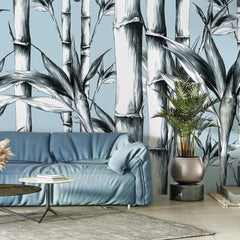 3098-B / Peel and Stick Wallpaper: Modern Bamboo Pattern, Easy Install for Kitchen and Bathroom, Removable Wallpaper - Artevella