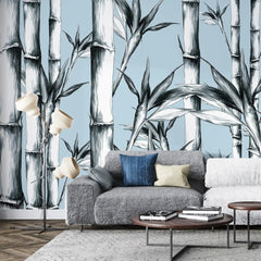 3098-B / Peel and Stick Wallpaper: Modern Bamboo Pattern, Easy Install for Kitchen and Bathroom, Removable Wallpaper - Artevella