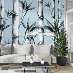 3098-B / Peel and Stick Wallpaper: Modern Bamboo Pattern, Easy Install for Kitchen and Bathroom, Removable Wallpaper - Artevella