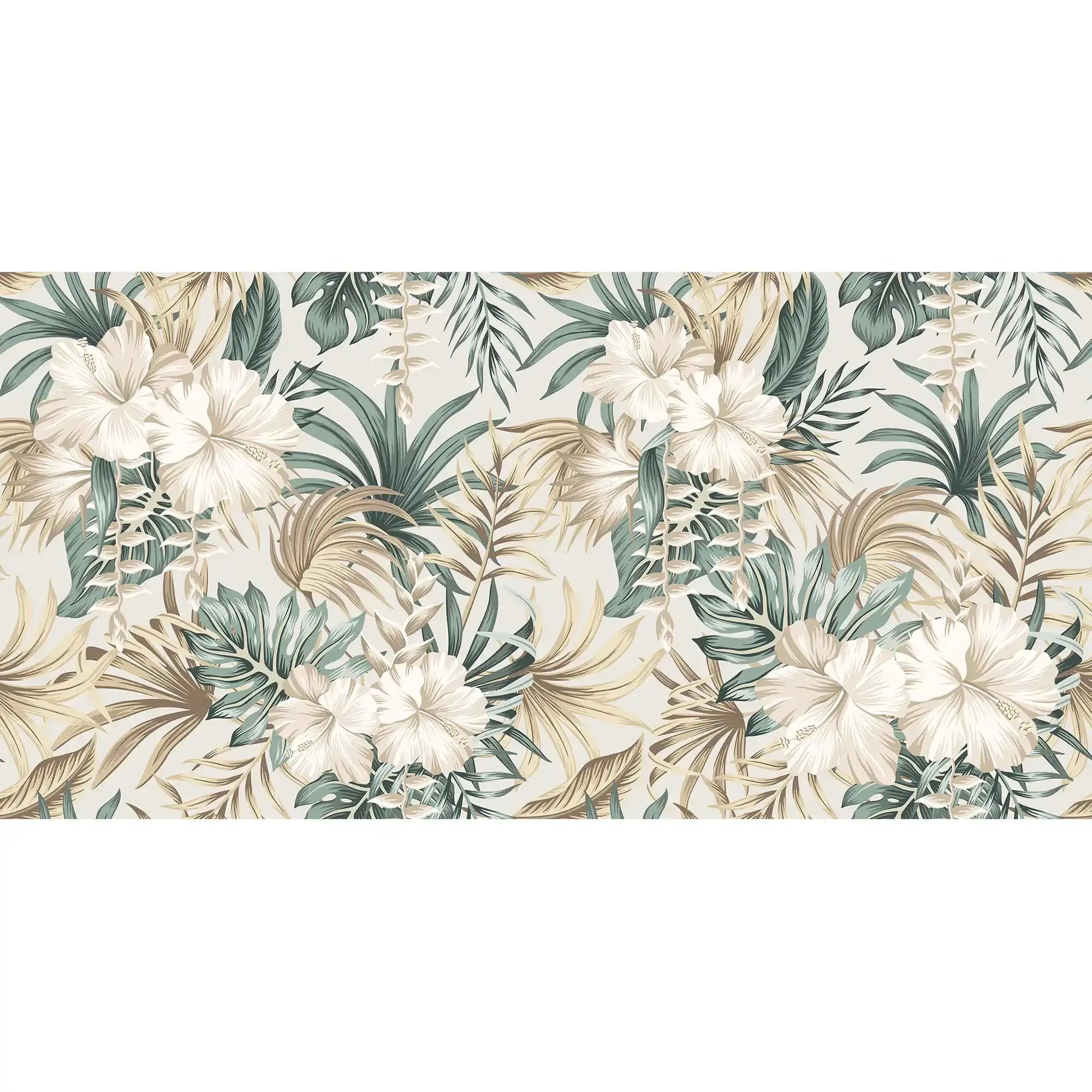 3099-A / Contemporary Floral Peel and Stick Wallpaper, Trendy Tropical Pattern, Adhesive Wall Paper, Easy Installation for Kitchen, Bedroom, Bathroom - Artevella