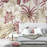 3099-D / Contemporary Floral Peel and Stick Wallpaper, Trendy Tropical Pattern, Adhesive Wall Paper, Easy Installation for Kitchen, Bedroom, Bathroom - Artevella