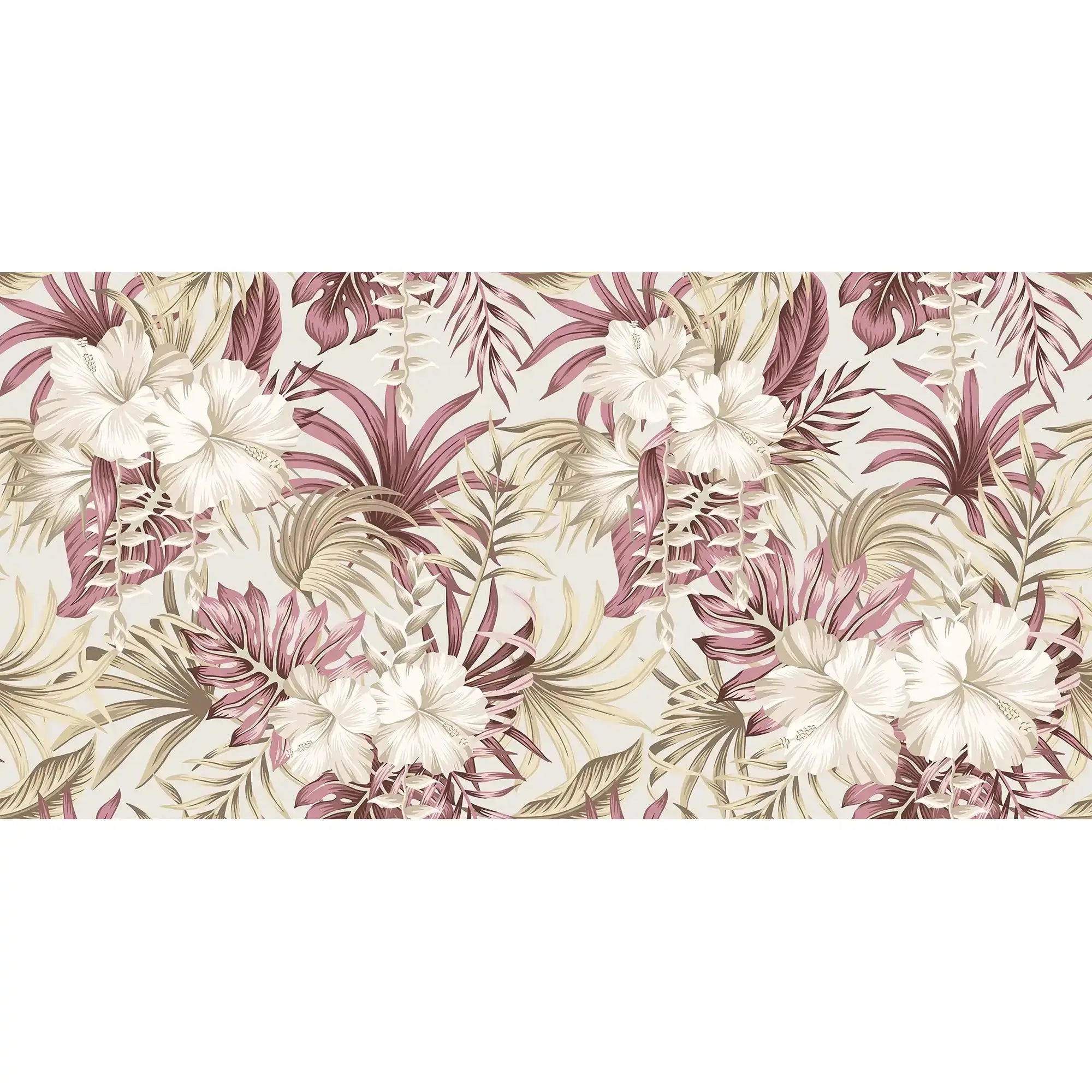 3099-D / Contemporary Floral Peel and Stick Wallpaper, Trendy Tropical Pattern, Adhesive Wall Paper, Easy Installation for Kitchen, Bedroom, Bathroom - Artevella