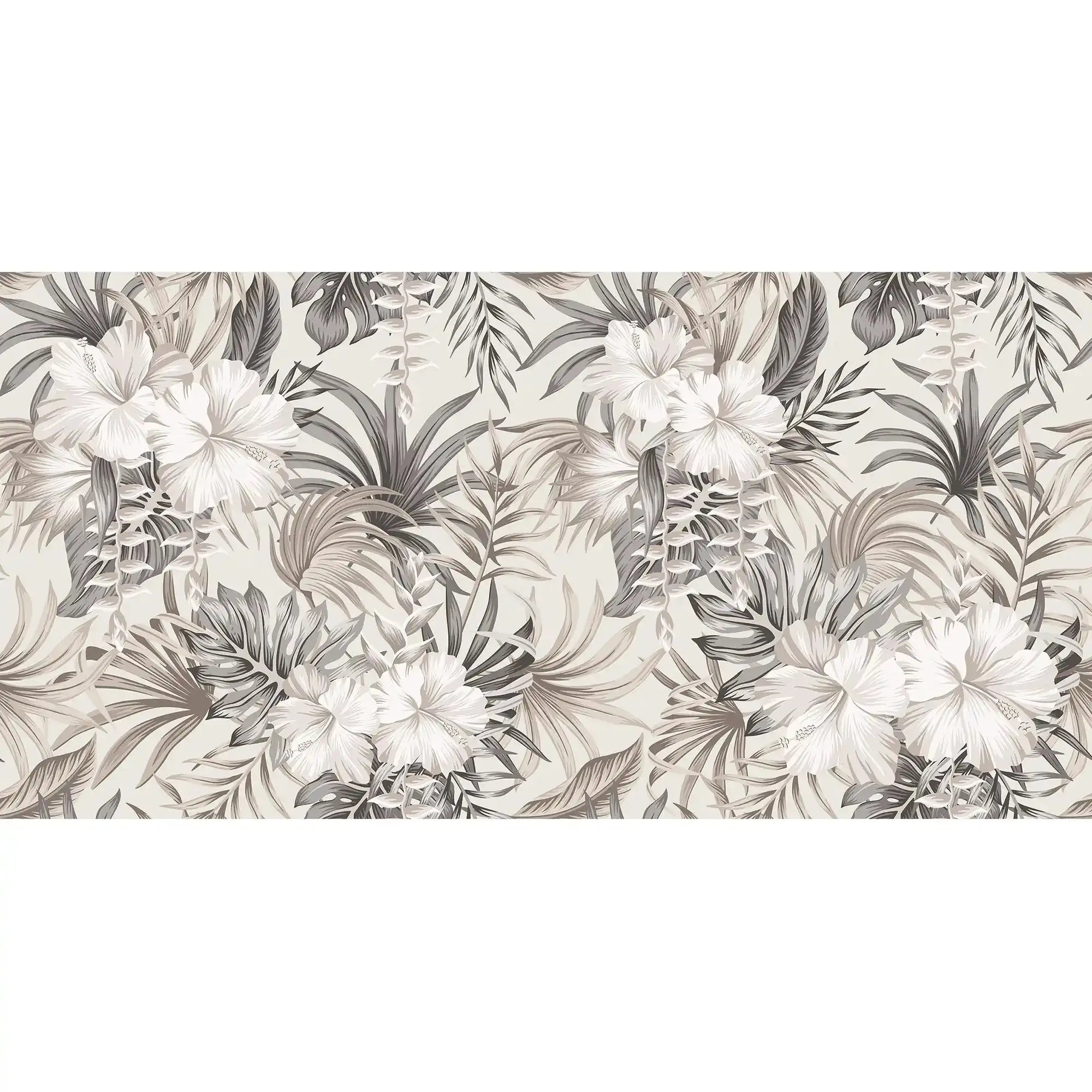 3099-F / Contemporary Floral Peel and Stick Wallpaper, Trendy Tropical Pattern, Adhesive Wall Paper, Easy Installation for Kitchen, Bedroom, Bathroom - Artevella