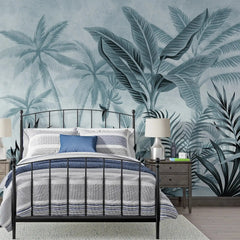 3100-D / Tropical Jungle Peel and Stick Wallpaper, Modern Palm Tree Design, Adhesive Wall Decor for Bedroom, Living Room, Bathroom - Artevella