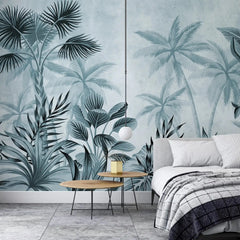 3100-D / Tropical Jungle Peel and Stick Wallpaper, Modern Palm Tree Design, Adhesive Wall Decor for Bedroom, Living Room, Bathroom - Artevella