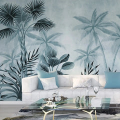 3100-D / Tropical Jungle Peel and Stick Wallpaper, Modern Palm Tree Design, Adhesive Wall Decor for Bedroom, Living Room, Bathroom - Artevella