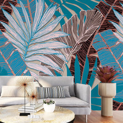 3103-B / Botanical Wall Mural - Self Adhesive, Palm Leaf Tropical Wallpaper for Any Room - Artevella