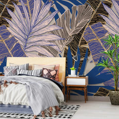 3103-C / Botanical Wall Mural - Self Adhesive, Palm Leaf Tropical Wallpaper for Any Room - Artevella