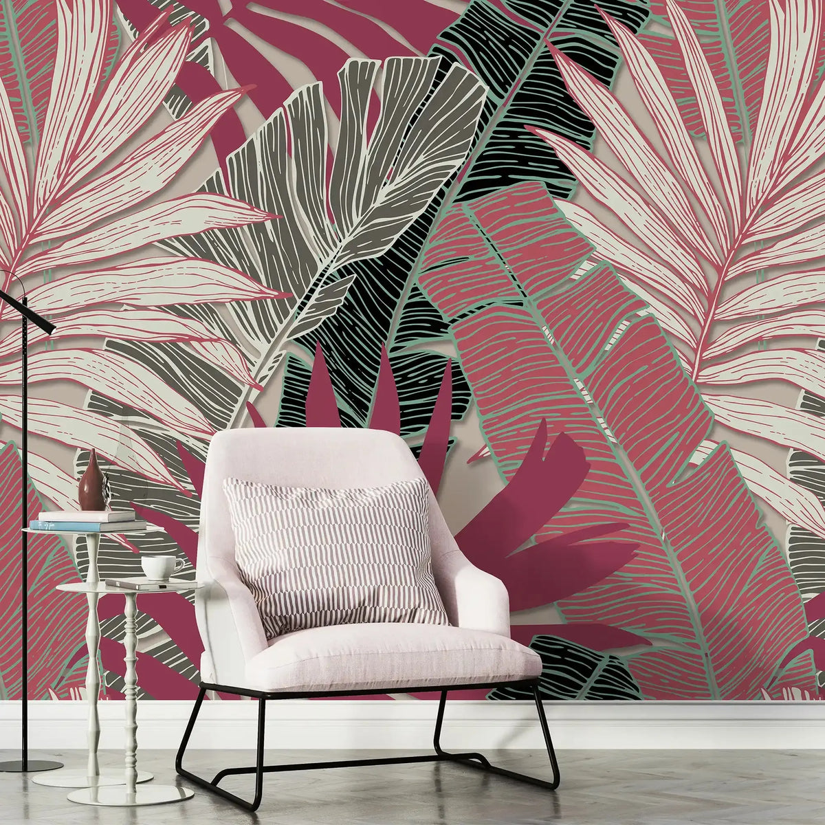 3103-D / Botanical Wall Mural - Self Adhesive, Palm Leaf Tropical Wallpaper for Any Room - Artevella