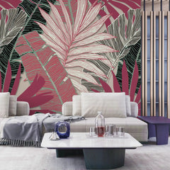 3103-D / Botanical Wall Mural - Self Adhesive, Palm Leaf Tropical Wallpaper for Any Room - Artevella