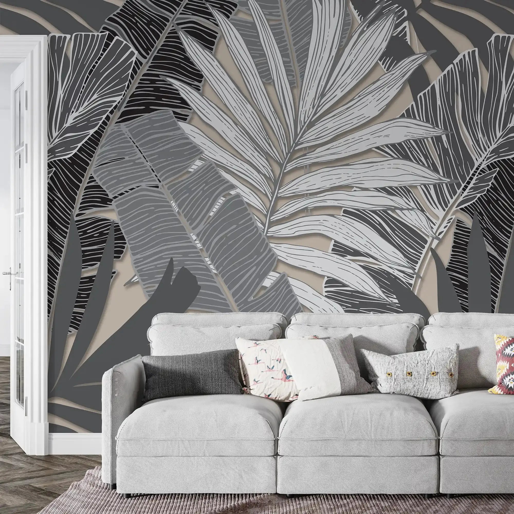3103-E / Botanical Wall Mural - Self Adhesive, Palm Leaf Tropical Wallpaper for Any Room - Artevella