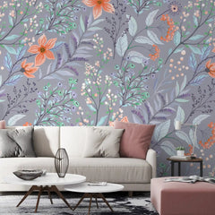 3105-C / Peel and Stick Floral Wallpaper: Pink Flowers and Leaf Design, Easy Apply Wall Decor for Bedroom & Bathroom - Artevella