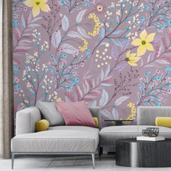 3105-D / Peel and Stick Floral Wallpaper: Pink Flowers and Leaf Design, Easy Apply Wall Decor for Bedroom & Bathroom - Artevella
