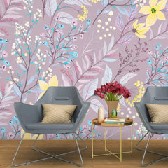 3105-D / Peel and Stick Floral Wallpaper: Pink Flowers and Leaf Design, Easy Apply Wall Decor for Bedroom & Bathroom - Artevella