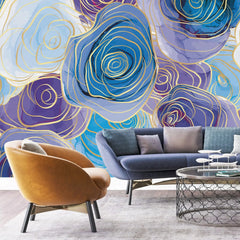 3116-C / Romantic Rose Patterned Wallpaper: Peelable and Stickable, Perfect for Contemporary Colorful Wall Decor - Artevella