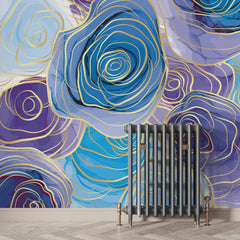 3116-C / Romantic Rose Patterned Wallpaper: Peelable and Stickable, Perfect for Contemporary Colorful Wall Decor - Artevella