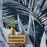 3119-F / Peel and Stick Wallpaper with Exotic Palm Leaves, Palm Leaves Pattern Peel and Stick Wallpaper: Tropical, Botanical Wallpaper - Artevella