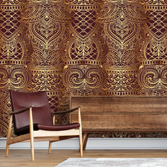 3121-E / Peel and Stick Wallpaper, Elegant Ornamental Patterns, Modern Room Decor, Abstract Wall Mural - Artevella