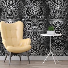 3121-F / Peel and Stick Wallpaper, Elegant Ornamental Patterns, Modern Room Decor, Abstract Wall Mural - Artevella