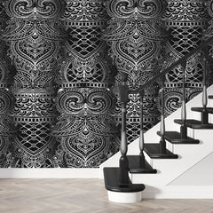 3121-F / Peel and Stick Wallpaper, Elegant Ornamental Patterns, Modern Room Decor, Abstract Wall Mural - Artevella