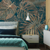 3122-C / Tropical Leaf Pattern Peel and Stick Wallpaper - Modern Plant Design for Home Decor - Perfect for Bedroom, Kitchen, and Bathroom Walls - Artevella
