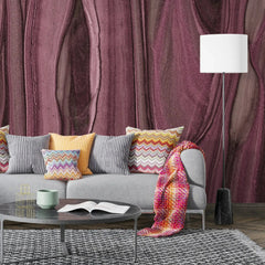 3123-E / Modern Green Striped Self-Adhesive Wallpaper, Trendy Peel and Stick Wallpaper, Natural Green Tree Bark Pattern Wall Mural - Artevella