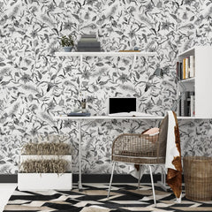 3124-F / Modern Peel and Stick Wallpaper: Vibrant Floral & Paisley, Self-Adhesive Wall Decor for Kitchen, Bathroom, Living Room - Artevella