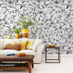 3124-F / Modern Peel and Stick Wallpaper: Vibrant Floral & Paisley, Self-Adhesive Wall Decor for Kitchen, Bathroom, Living Room - Artevella