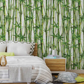 3127-A / Boho Bamboo Forest Wallpaper: Peel and Stick, Temporary Wall Murals for Nature Lovers - Artevella