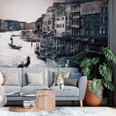 3128-D / Captivating Venice Scene Wallpaper: Peel & Stick Design for a Sophisticated Accent Wall" - Artevella